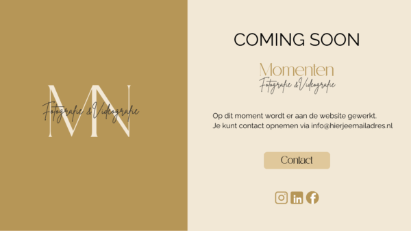 Tijdelijk een coming soon template